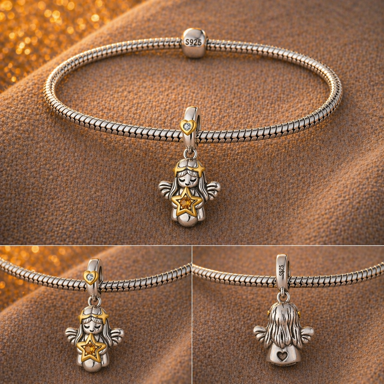 Dije Ángel Guardián Celestial — Plata 925