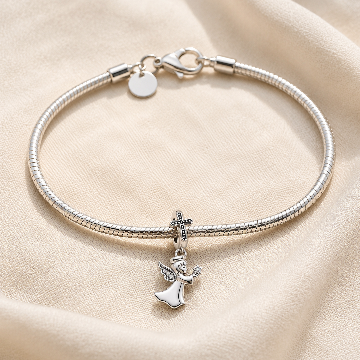 Dije Ángel con Estrella — Plata 925
