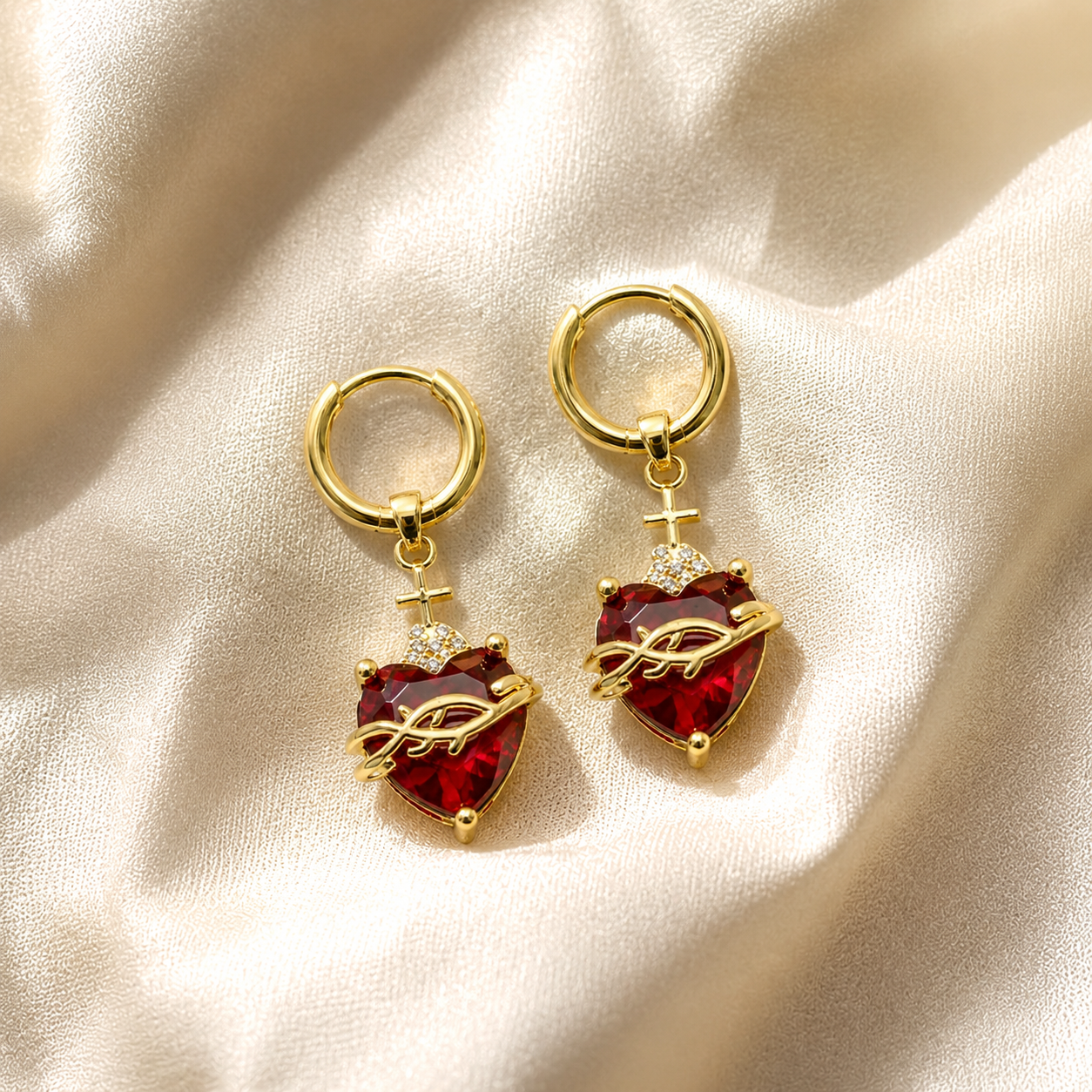 Aretes Sagrado Corazón