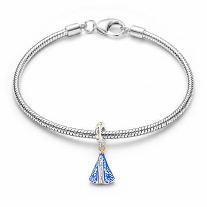 Dije Madre del Cielo Azul — Plata 925