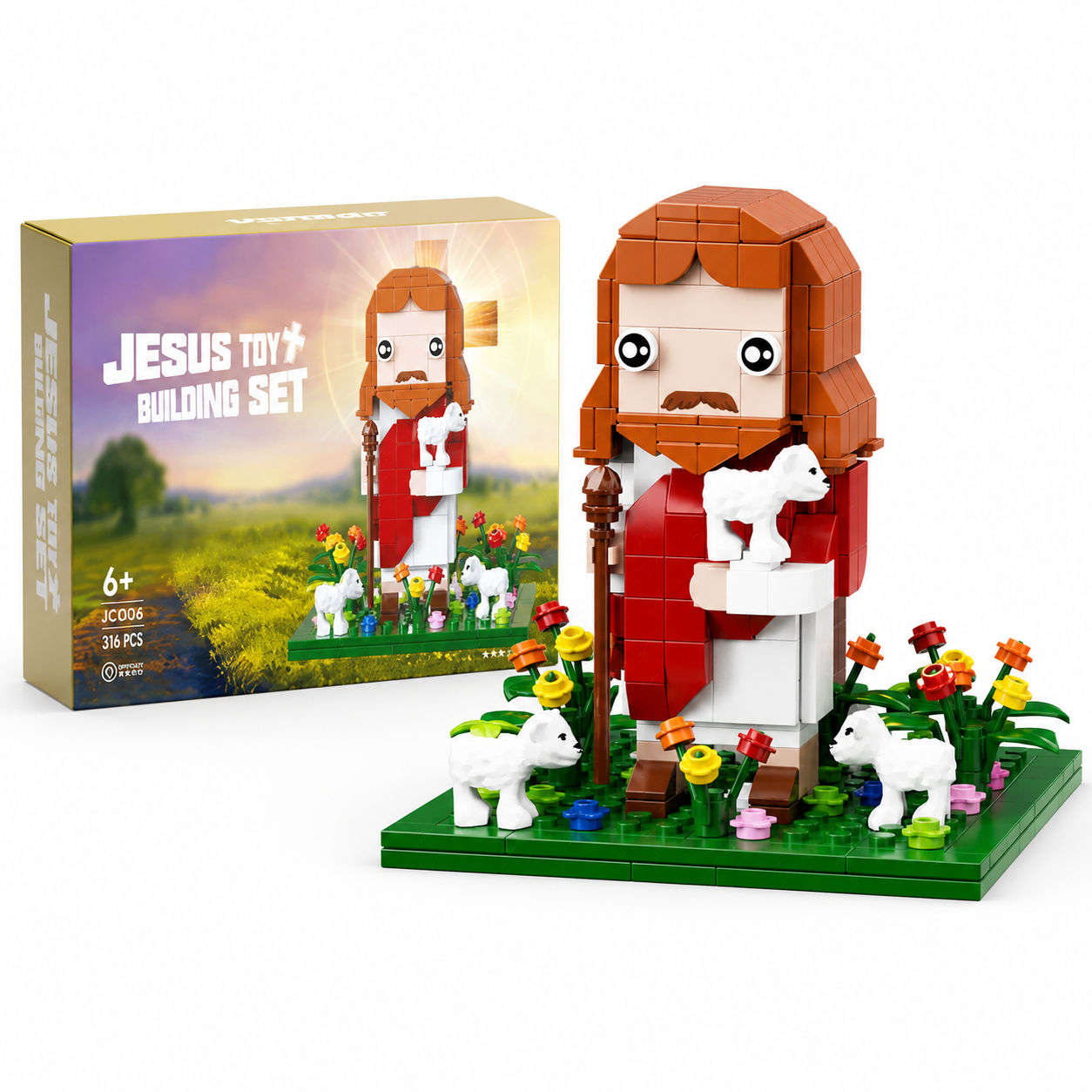 Lego Bíblico Jesús y las Ovejas — 324 Piezas