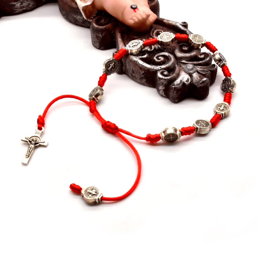 Pulsera San Benito de Protección Escarlata