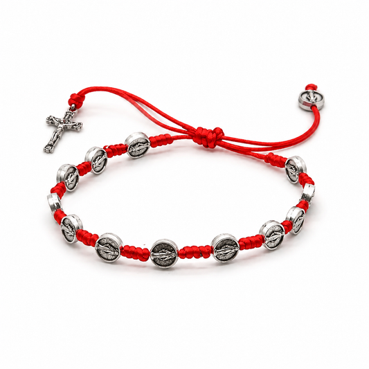Pulsera San Benito de Protección Escarlata