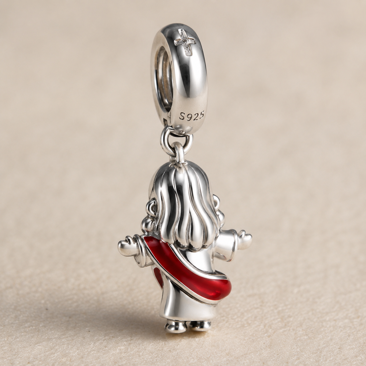Dije Cristo Rey Resucitado — Plata 925