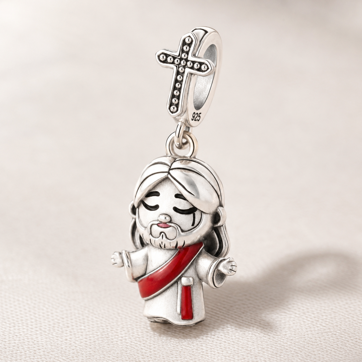 Dije Cristo Rey Glorioso — Plata 925