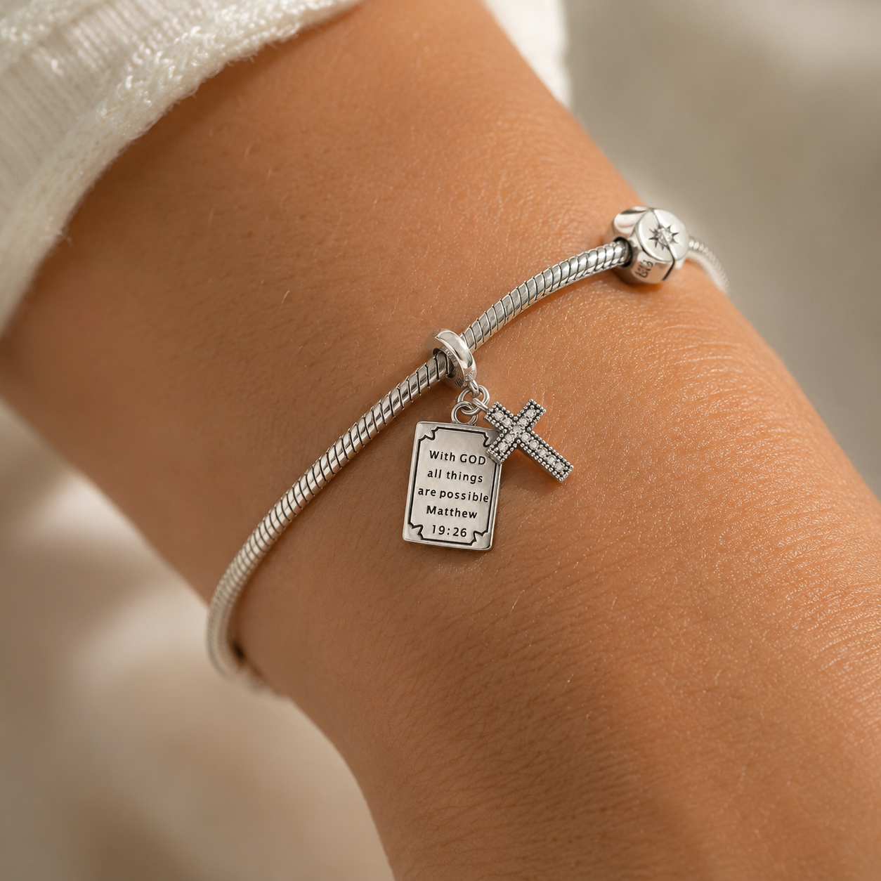 Dije "Con Dios Todo Es Posible" — Plata 925