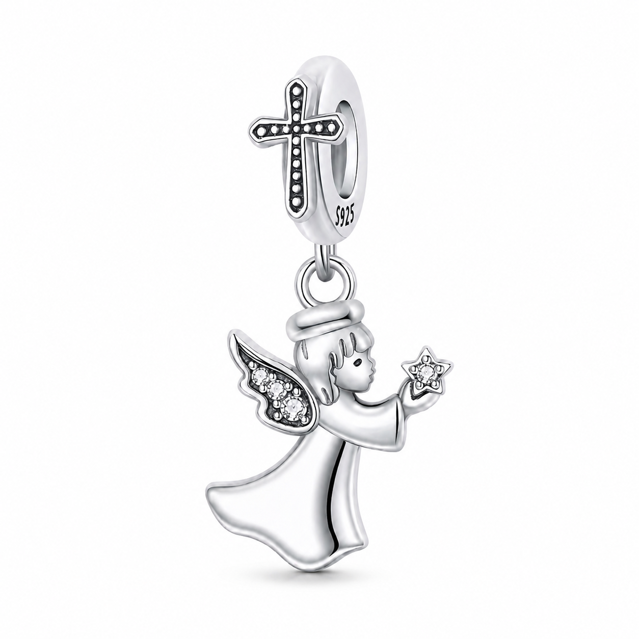 Dije Ángel con Estrella — Plata 925