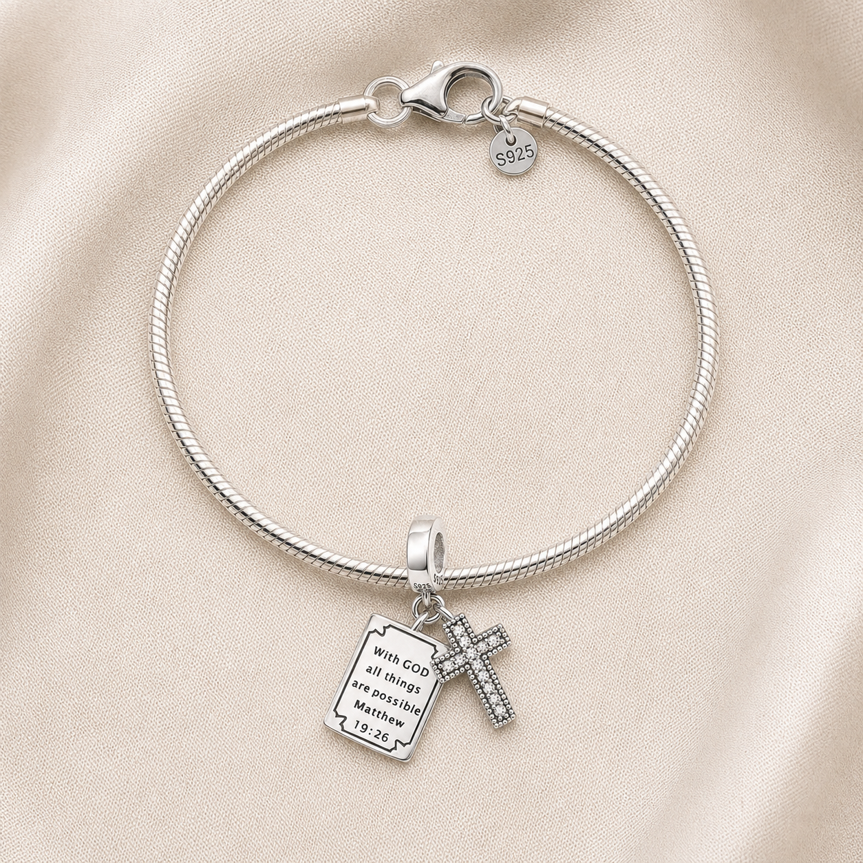 Dije "Con Dios Todo Es Posible" — Plata 925