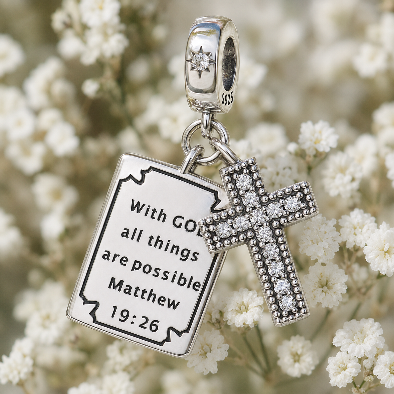 Dije "Con Dios Todo Es Posible" — Plata 925