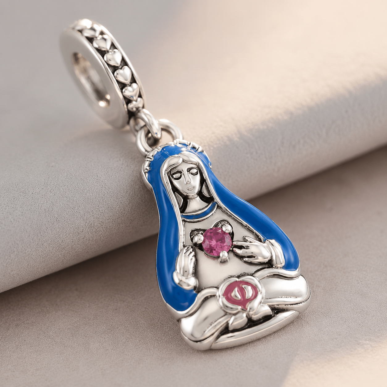 Dije Inmaculado Corazón de María — Plata 925