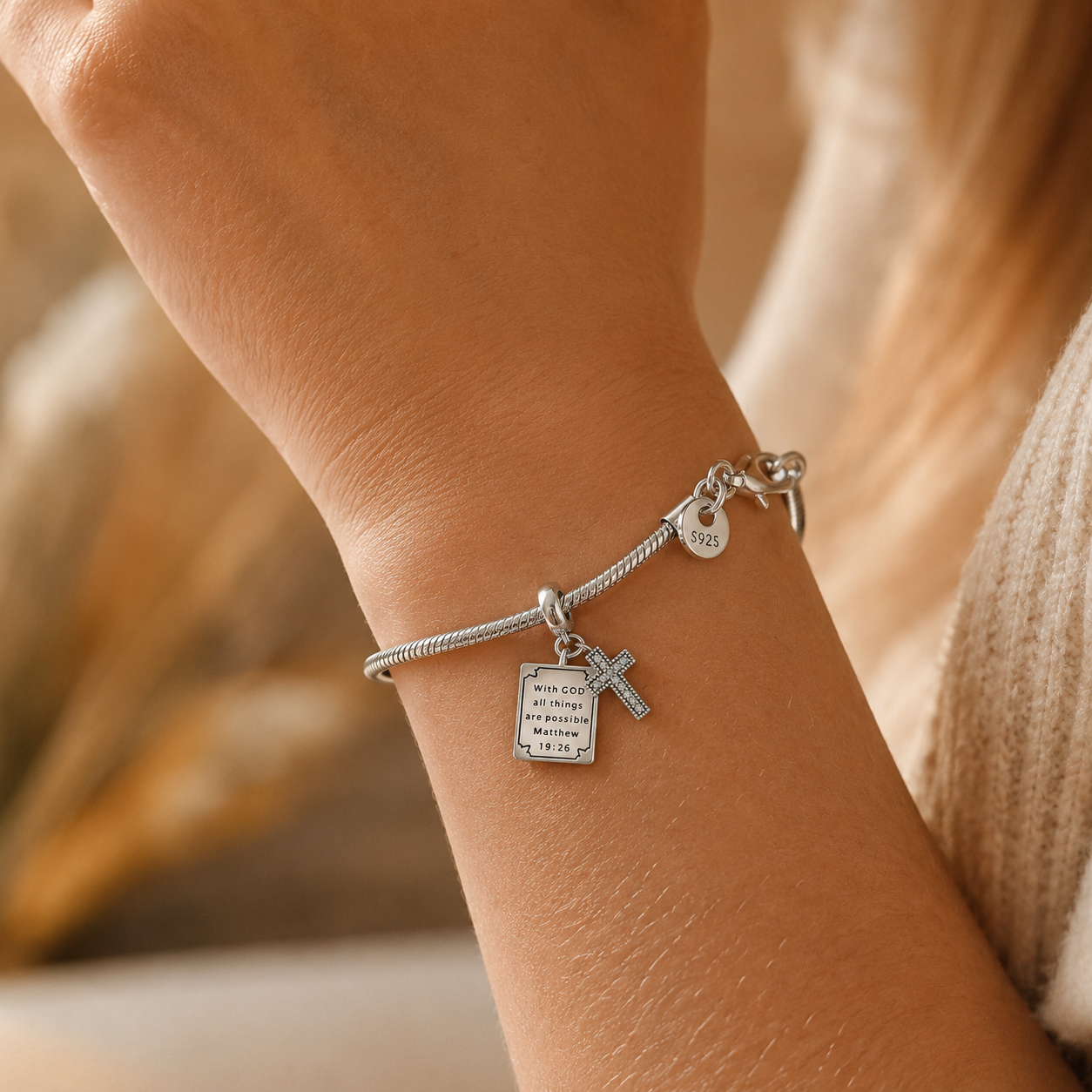 Dije "Con Dios Todo Es Posible" — Plata 925