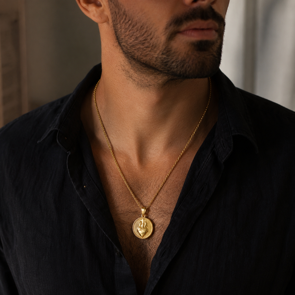 Collar Corazón Ardiente