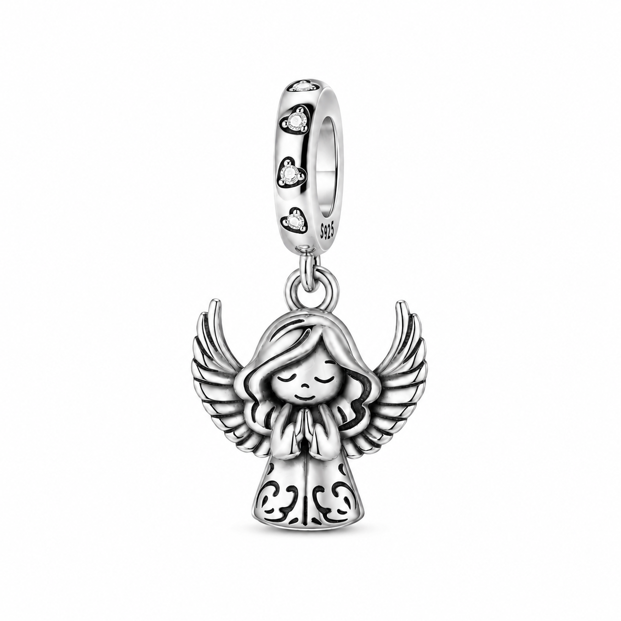 Dije Ángel en Oración — Plata 925