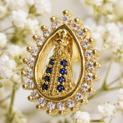 Aretes Virgen María Gota