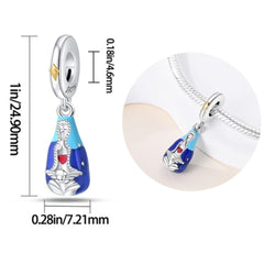 Dije de Plata 925 Pendiente Azul Nuestra Señora