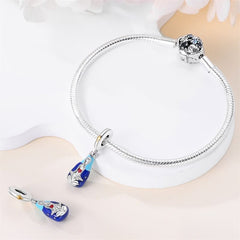 Dije de Plata 925 Pendiente Azul Nuestra Señora