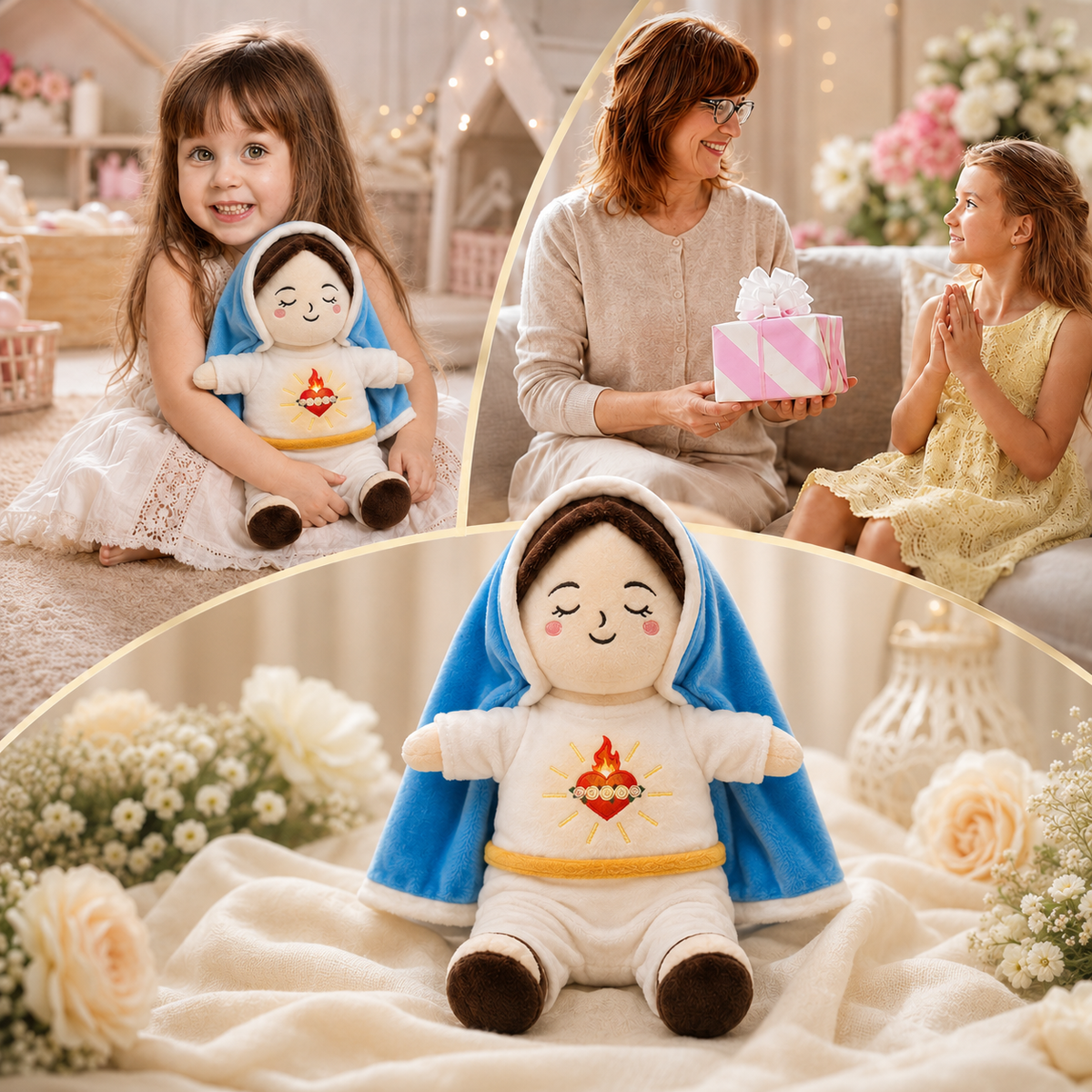 Peluche Virgen María con Luz – Devocione