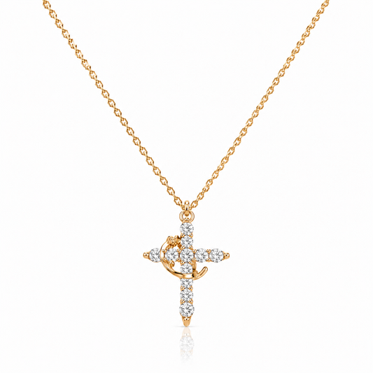 Collar Cruz & Corona – Elegancia y Propósito