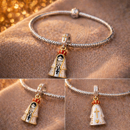 Dije Virgen de Fátima Mensajera de Paz — Plata 925