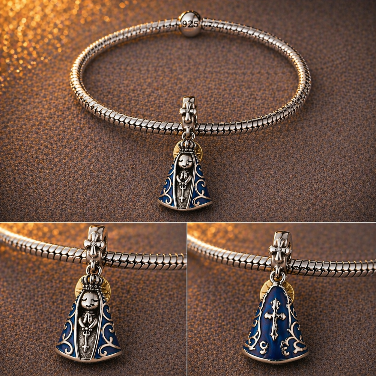 Dije Nuestra Señora Aparecida — Plata 925