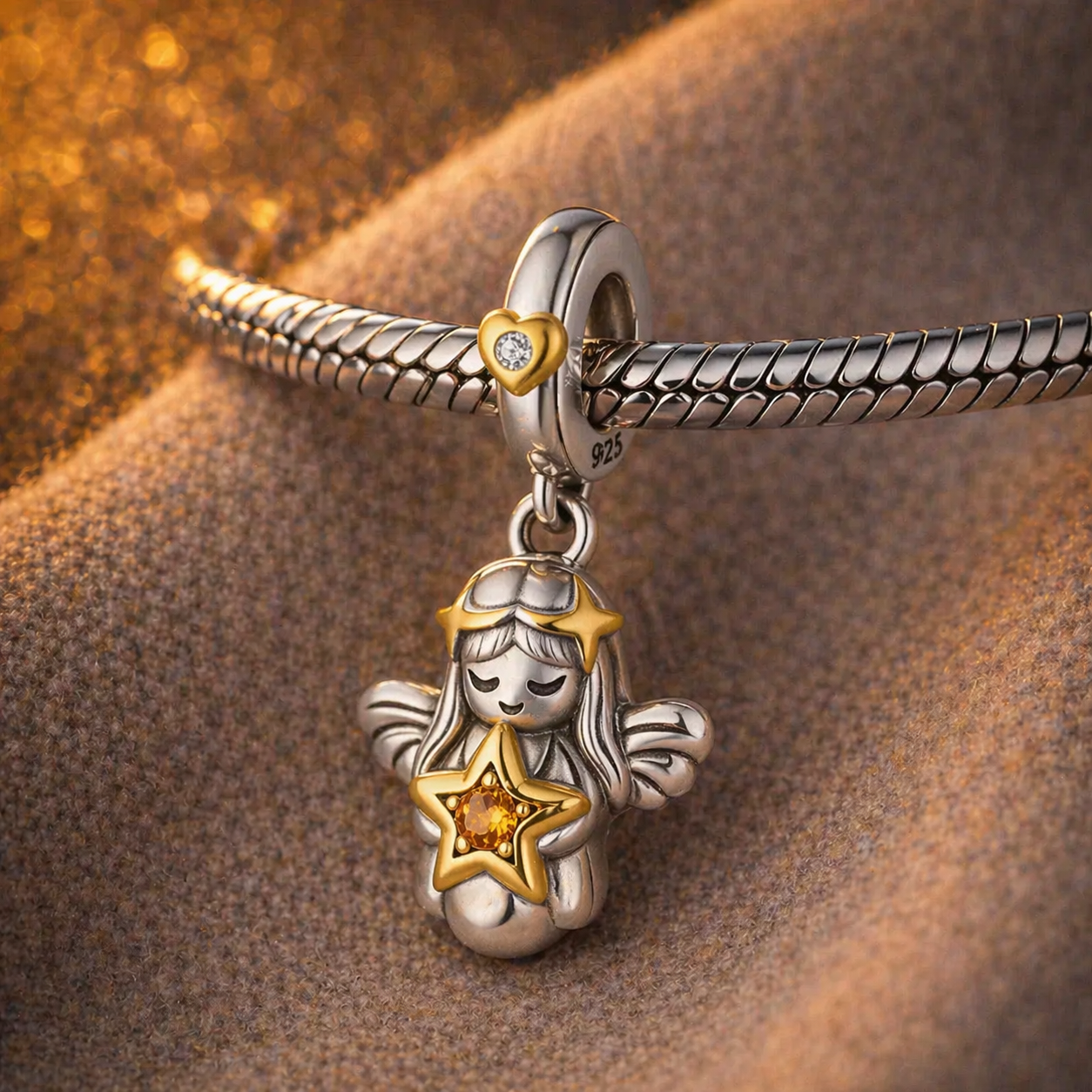 Dije Ángel Guardián Celestial — Plata 925