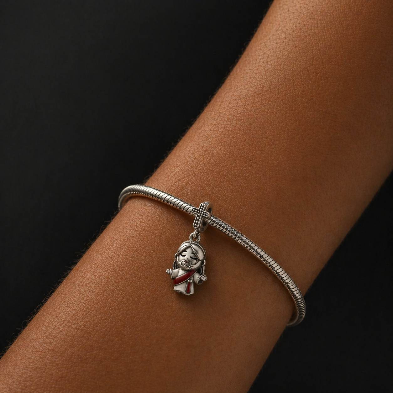 Dije Cristo Rey Glorioso — Plata 925