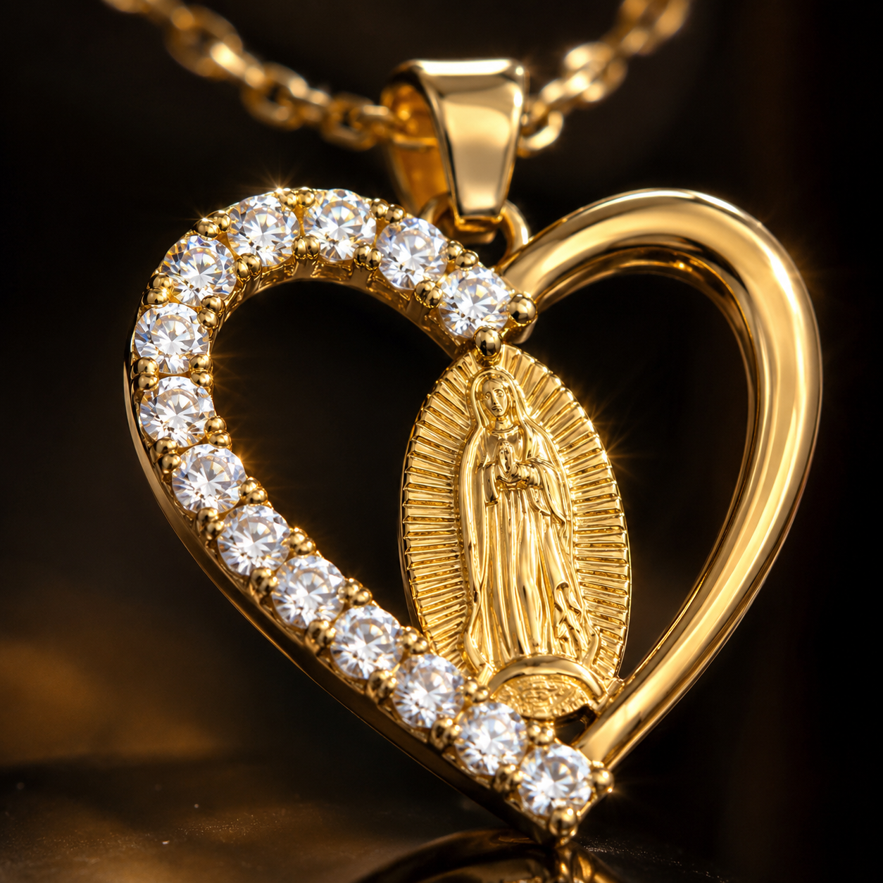 Collar Corazón de Guadalupe