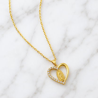 Collar Corazón de Guadalupe