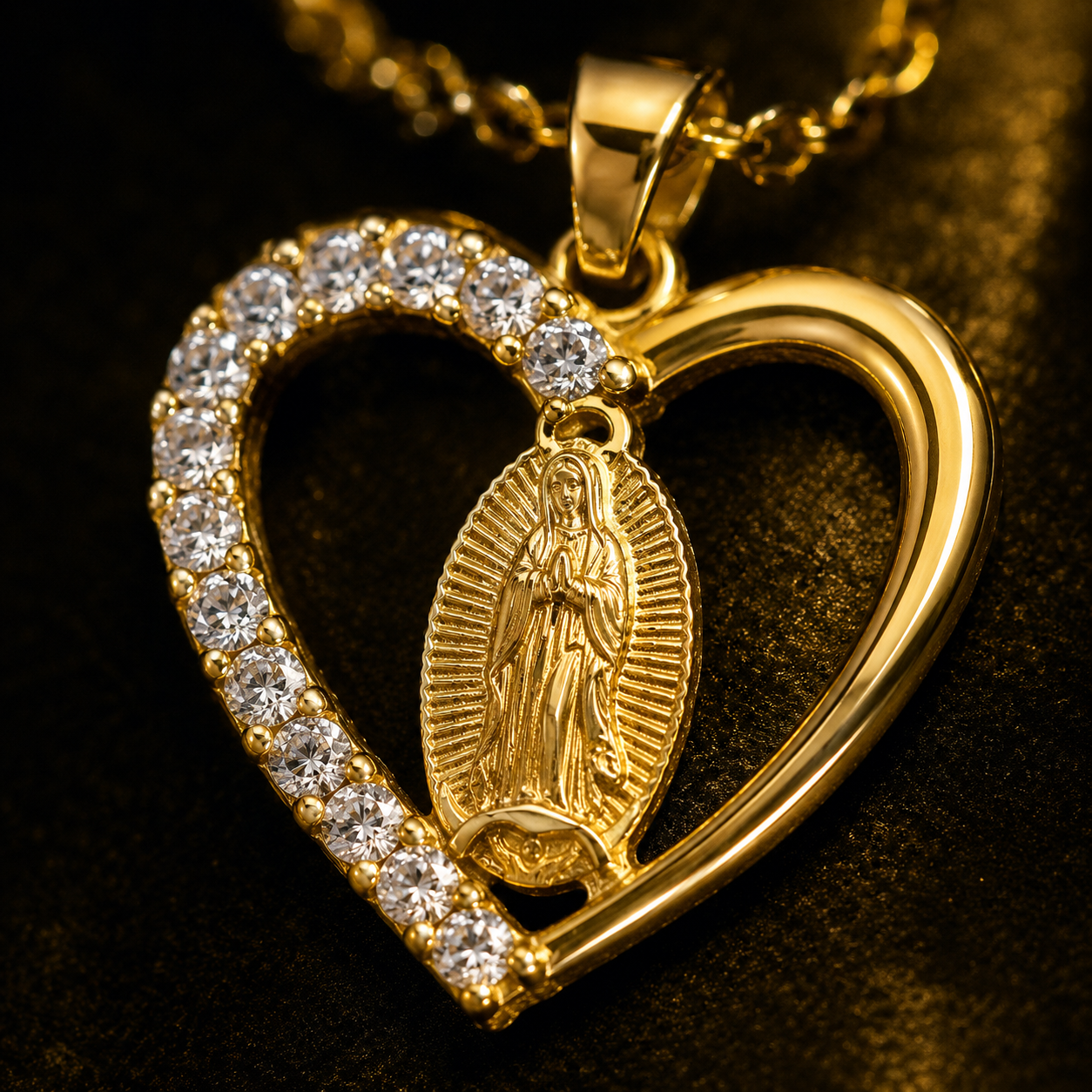 Collar Corazón de Guadalupe