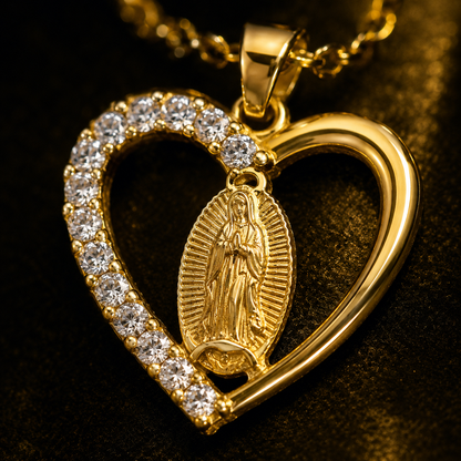 Collar Corazón de Guadalupe