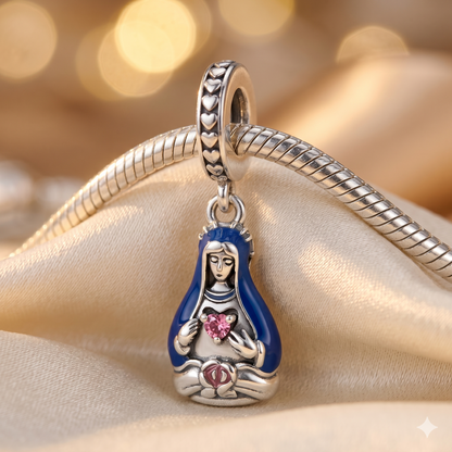 Dije Inmaculado Corazón de María — Plata 925
