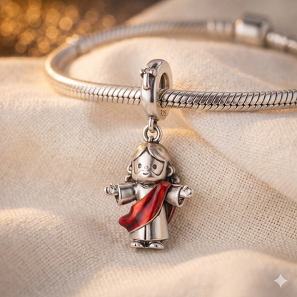 Dije Cristo Rey Resucitado — Plata 925