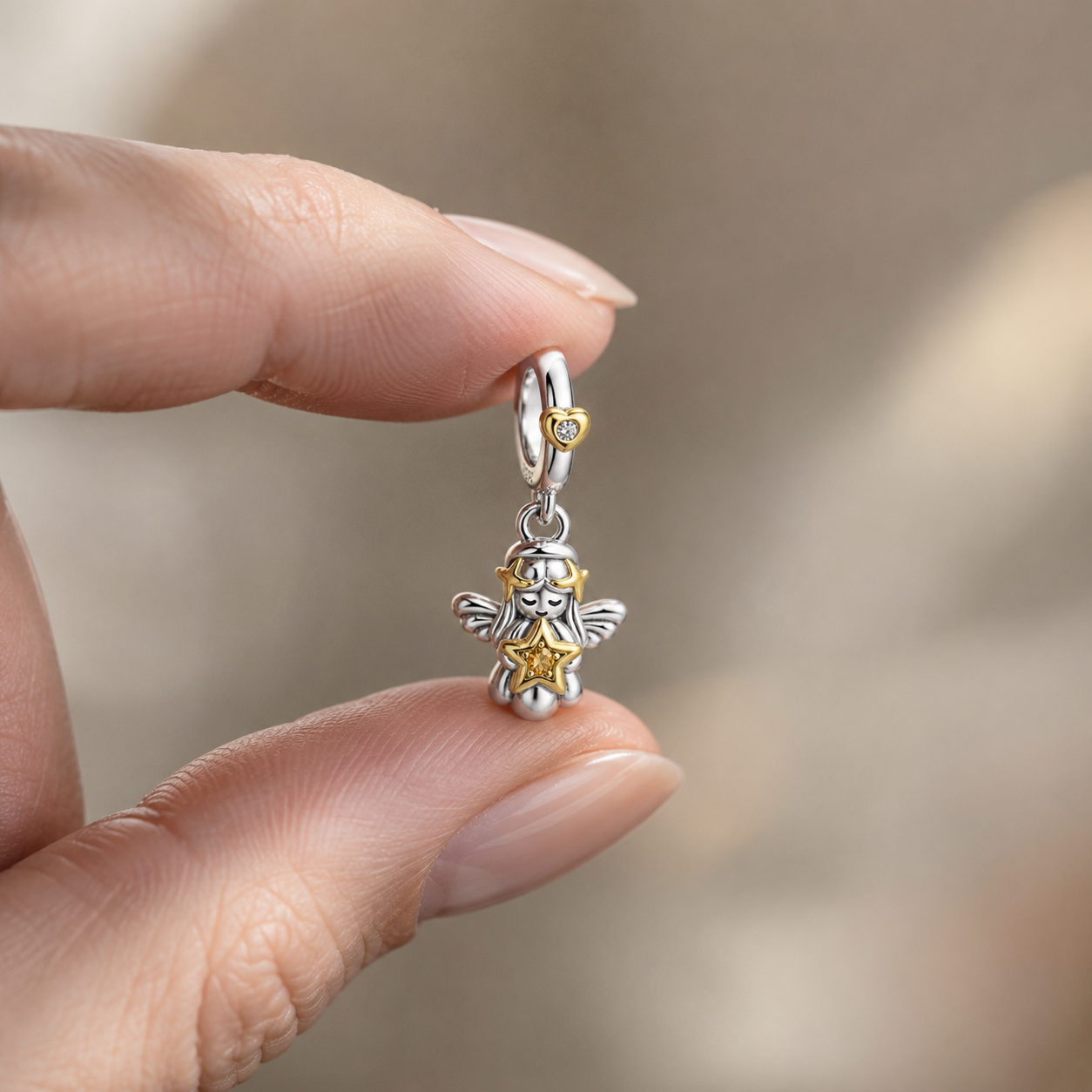 Dije Ángel Guardián Celestial — Plata 925