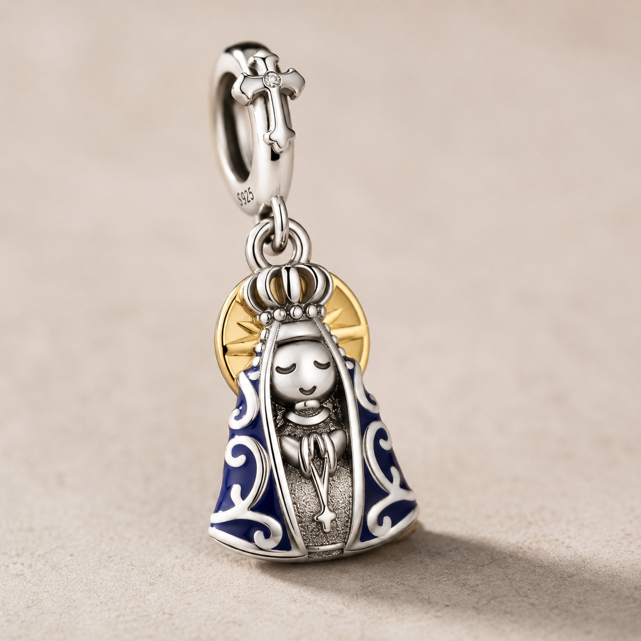 Dije Nuestra Señora Aparecida — Plata 925