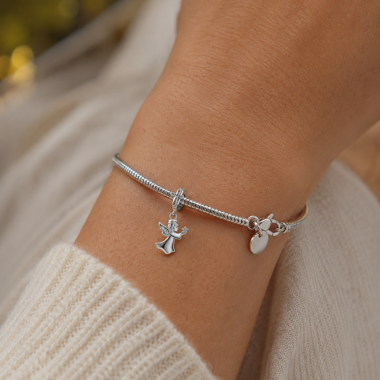 Dije Ángel con Estrella — Plata 925
