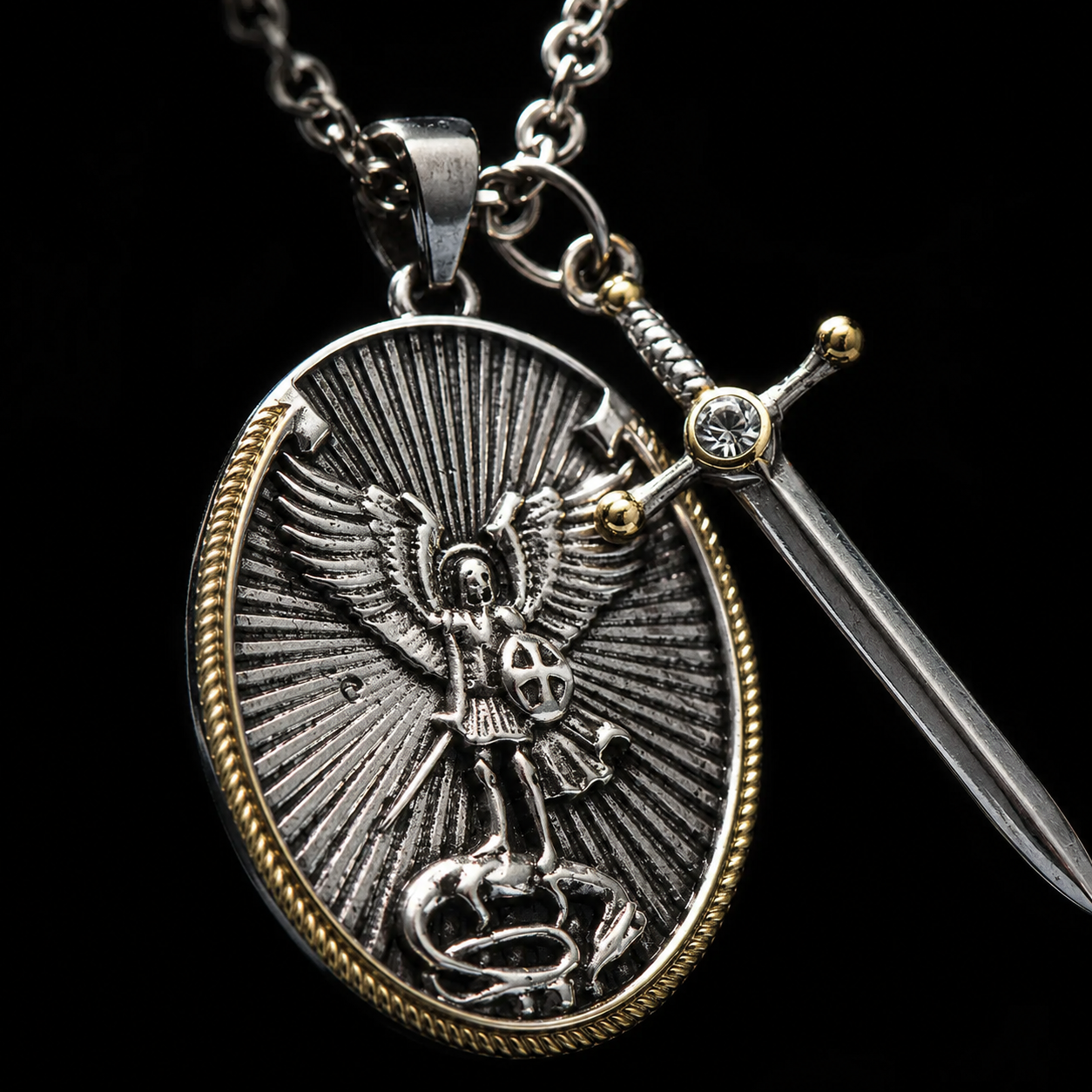 Collar San Miguel Arcángel — Protector Celestial