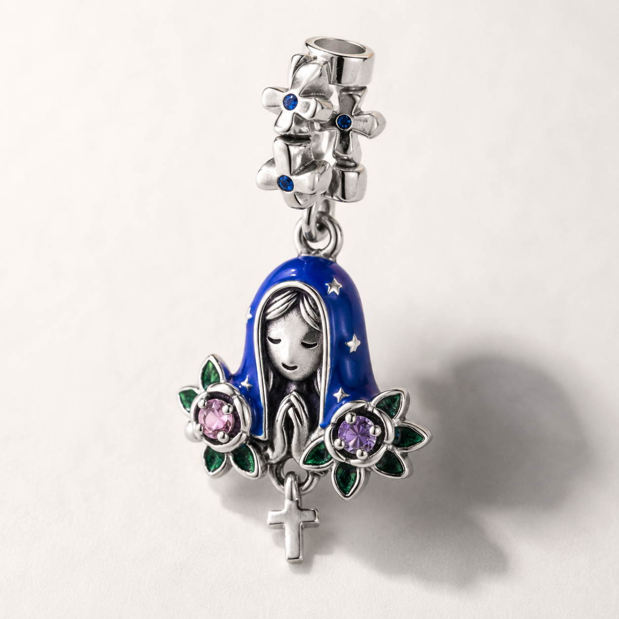 Dije Rosas de Nuestra Señora — Plata 925