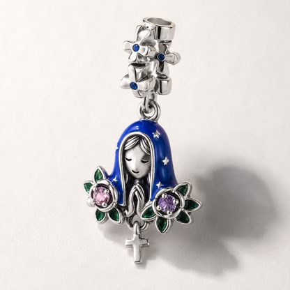 Dije Rosas de Nuestra Señora — Plata 925
