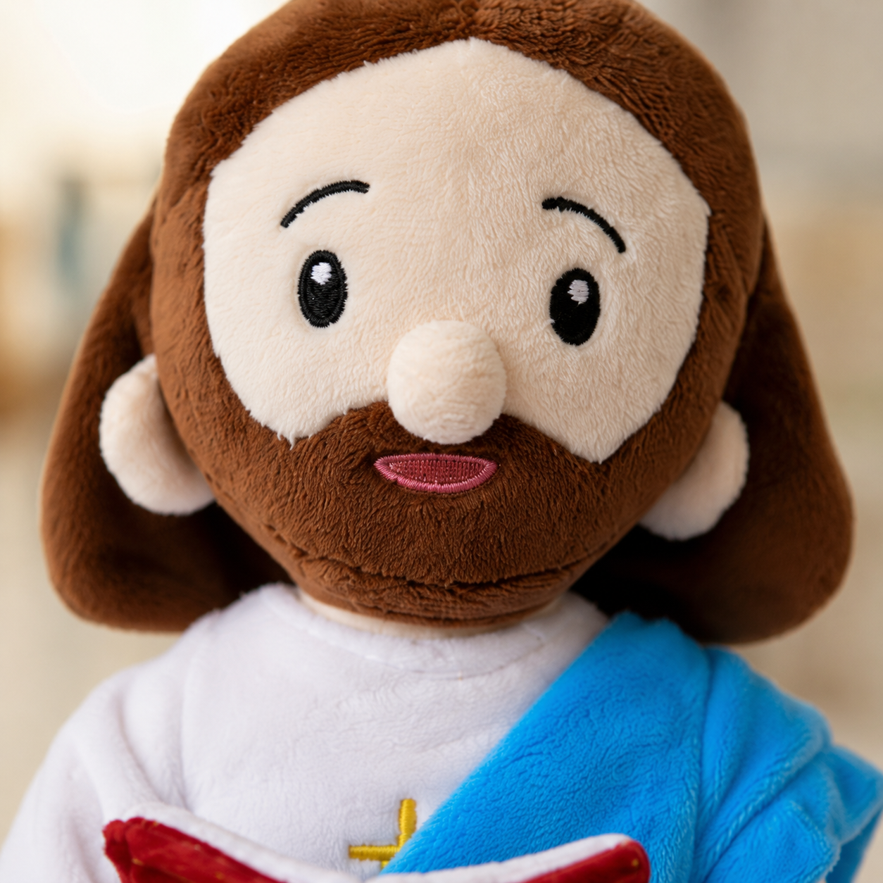 Peluche de Jesús con la Biblia — Muñeco Devocional