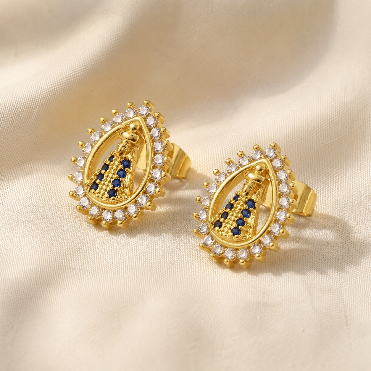 Aretes Virgen María Gota