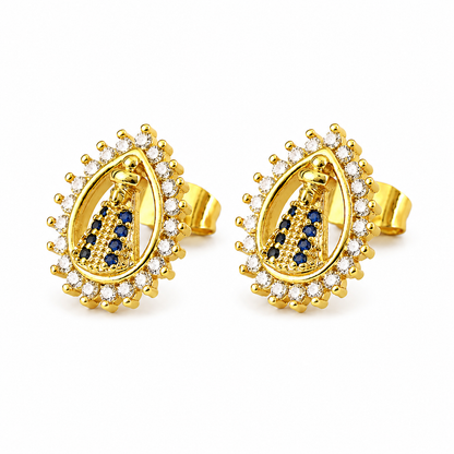 Aretes Virgen María Gota