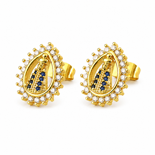 Aretes Virgen María Gota