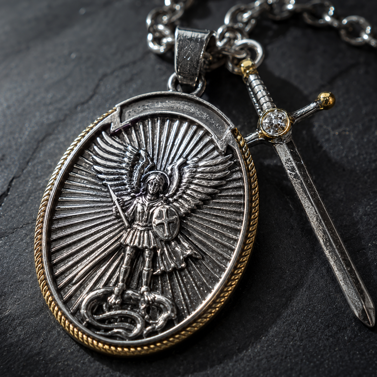 Collar San Miguel Arcángel — Protector Celestial