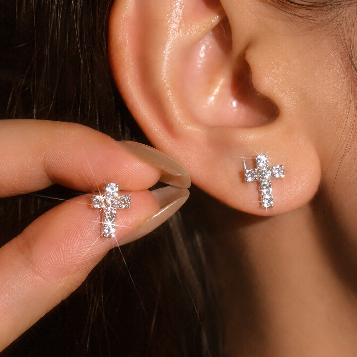 Aretes Fe Brillante