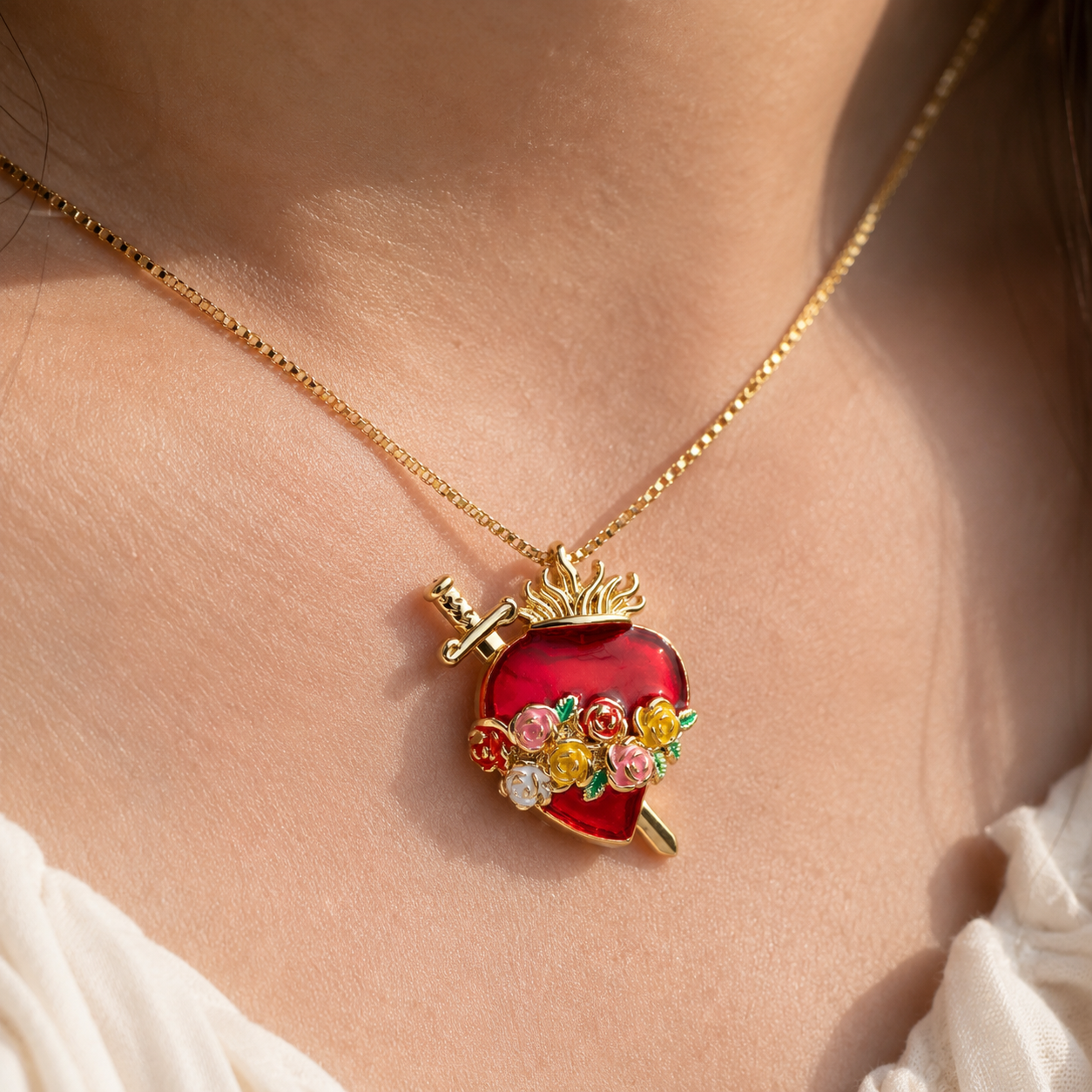 Collar Corazón de María