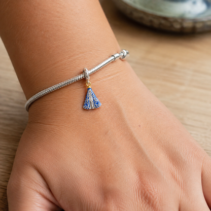 Dije Madre del Cielo Azul — Plata 925