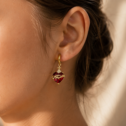 Aretes Sagrado Corazón