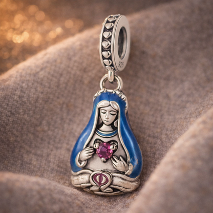 Dije Inmaculado Corazón de María — Plata 925