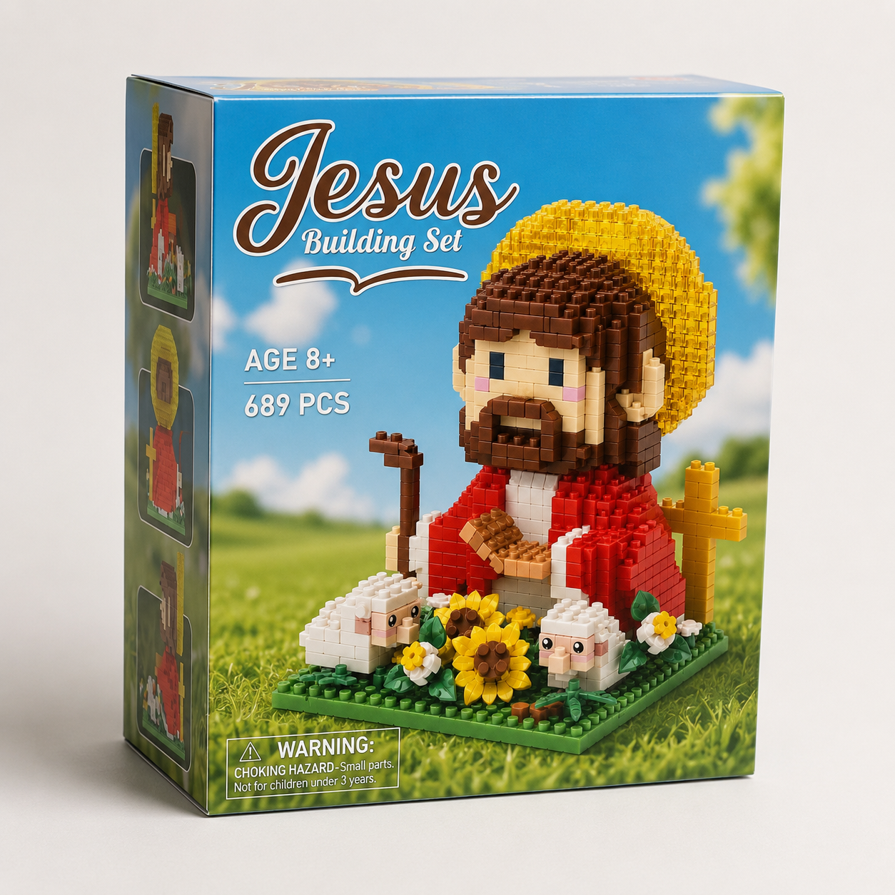 Lego Jesús con Ovejas y Flores