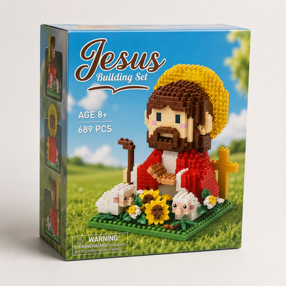 Lego Jesús con Ovejas y Flores